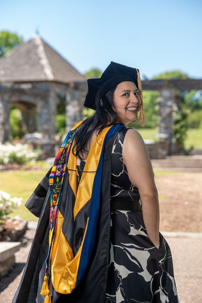 Danielle's Graduation — graduation photography at Lewis Ginter Botanical Garden by Stephen Lawson